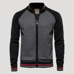 Men’s Knit Bomber Jacket Zip Up Casual Outerwear