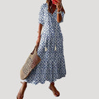 Women’s Summer Dress Maxi Sundress Boho Casual V Neck