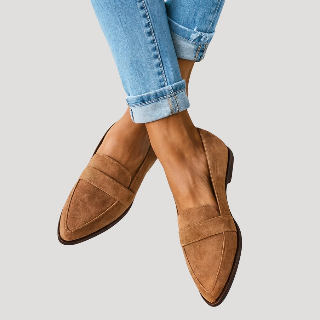 Women’s Loafers Slip On Shoes Pointed Toe Flats Casual