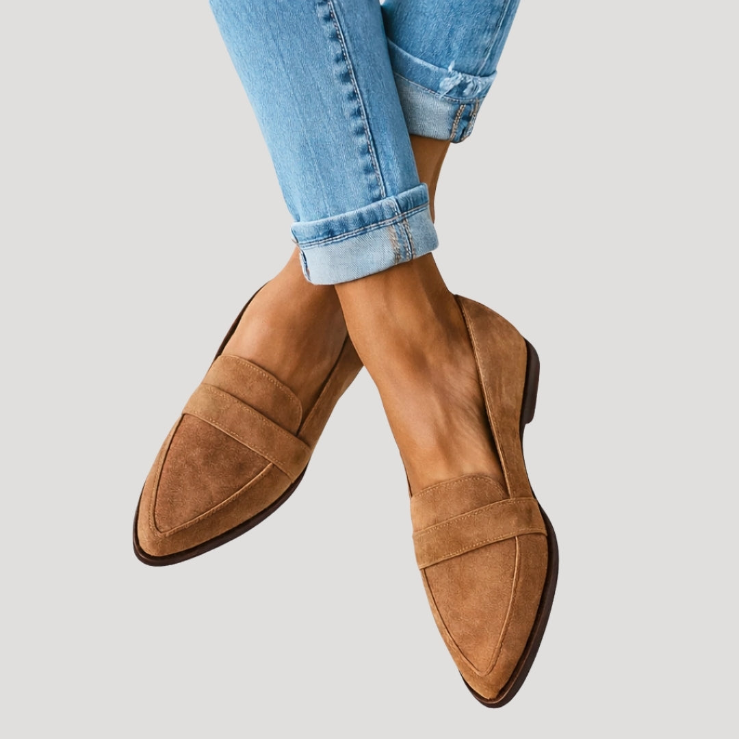 Women’s Loafers Slip On Shoes Pointed Toe Flats Casual