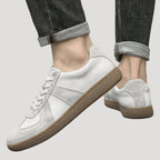Men’s Suede Lace Up Sneakers Thick Sole Casual Shoes