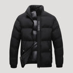 Men’s Hooded Puffer Jacket Quilted Zip Front Coat