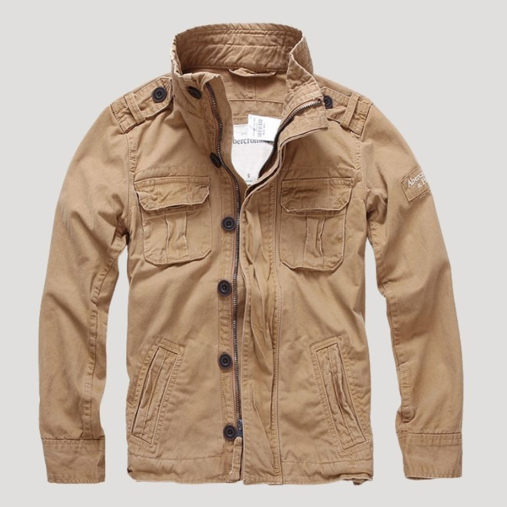 Men’s Hooded Bomber Jacket Zip Up Utility Outerwear Coat