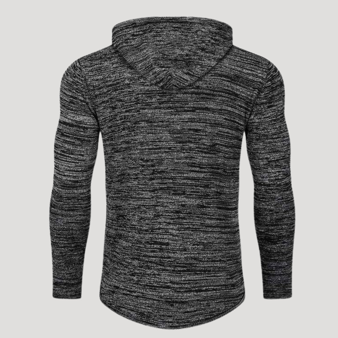 Men’s Slim Fit Knit Pullover Hoodie Casual Long Sleeve Sweatshirt