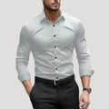 Men’s Slim Fit Dress Shirt Long Sleeve Stretch Button Up