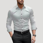 Men’s Slim Fit Dress Shirt Long Sleeve Stretch Button Up