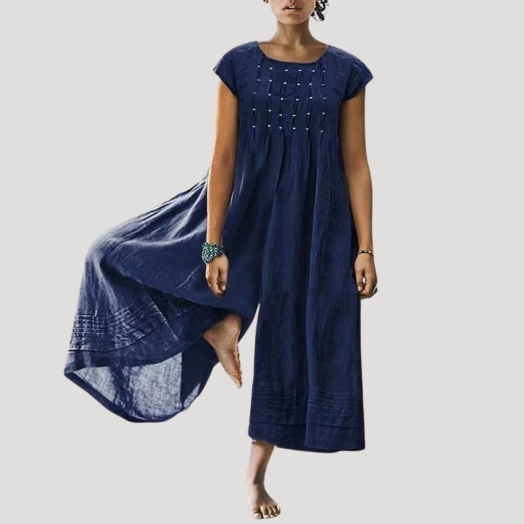 Women’s Linen Maxi Dress Relaxed Fit Flowing Casual Dress
