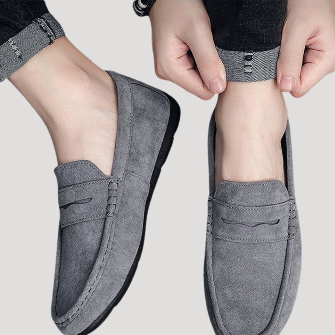 Men’s Suede Loafers Slip On Casual Flat Shoes