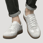 Men’s Suede Lace Up Sneakers Thick Sole Casual Shoes