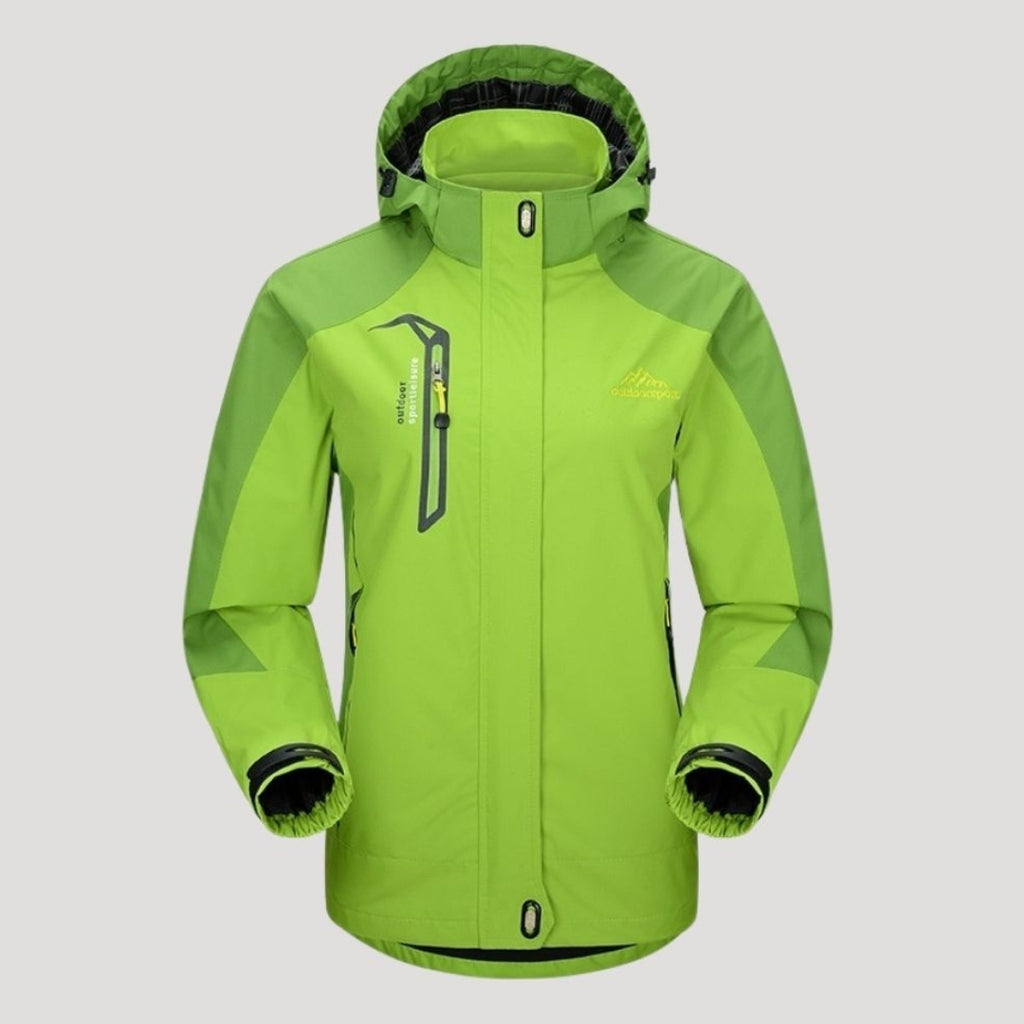 Women’s Hooded Waterproof Ski Jacket Outdoor Zip Outerwear