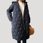 Women’s Hooded Quilted Long Puffer Parka Coat Outerwear