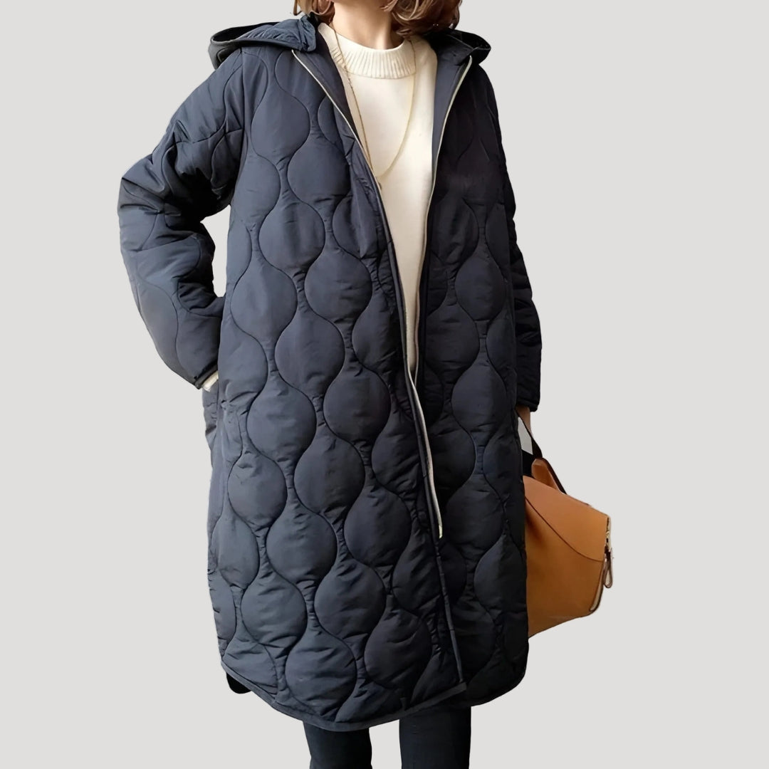 Women’s Hooded Quilted Long Puffer Parka Coat Outerwear