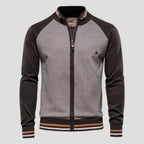 Men’s Knit Bomber Jacket Zip Up Casual Outerwear