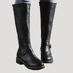 Women’s Knee High Riding Boots Buckle Detail Tall Fashion Shoes