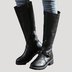 Women’s Knee High Riding Boots Buckle Detail Tall Fashion Shoes