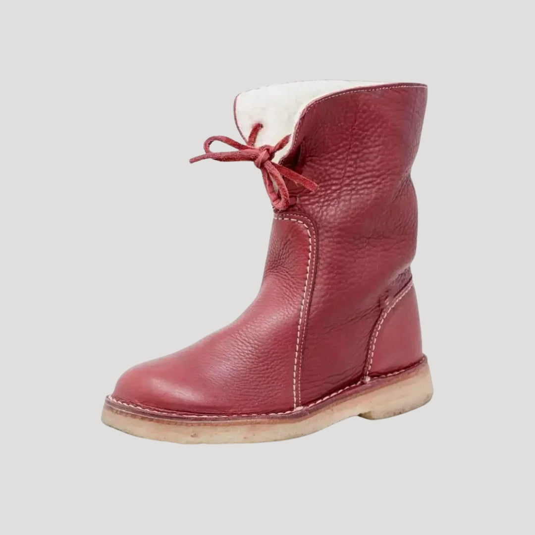 Women’s Fur Lined Ankle Boots Lace Up Casual Outdoor Shoes
