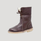 Women’s Fur Lined Ankle Boots Lace Up Casual Outdoor Shoes