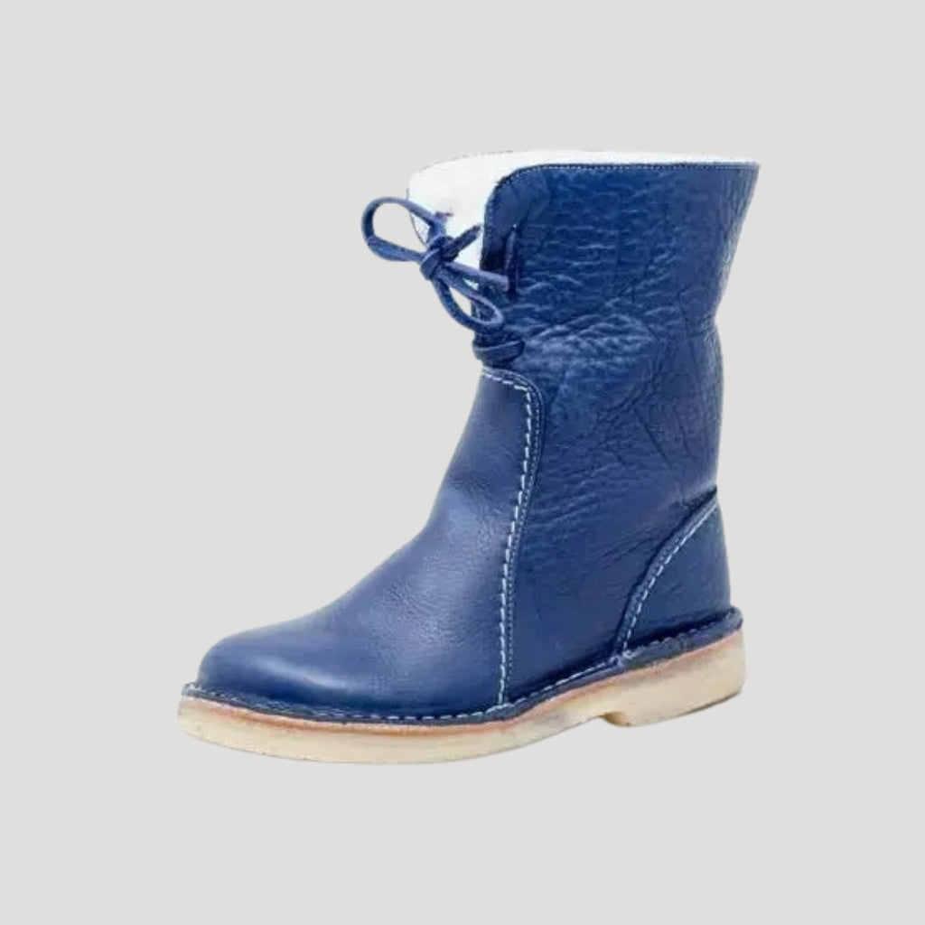 Women’s Fur Lined Ankle Boots Lace Up Casual Outdoor Shoes