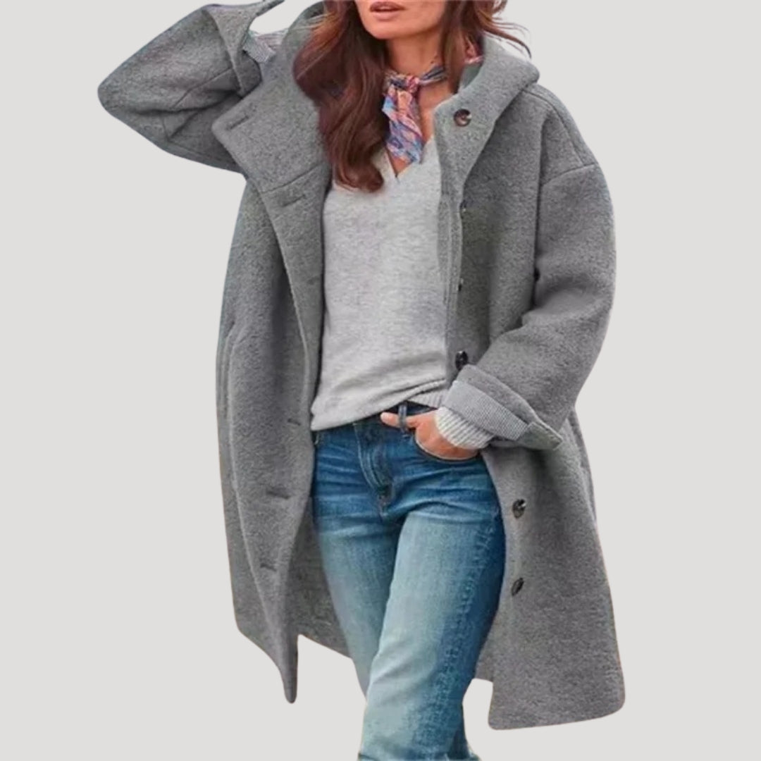 Women’s Long Oversized Coat Open Front Relaxed Fit Outerwear