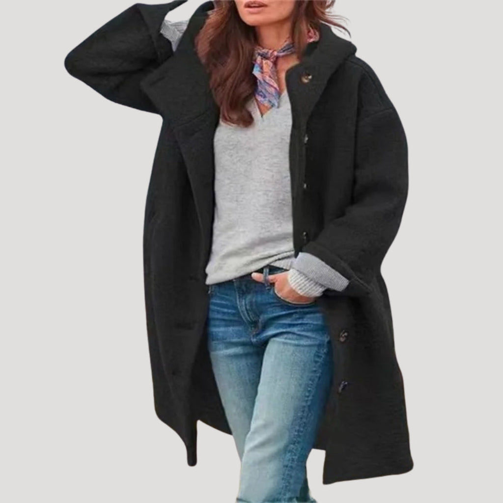 Women’s Long Oversized Coat Open Front Relaxed Fit Outerwear