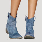 Women’s Cowboy Ankle Boots Pointed Toe Western Shoes