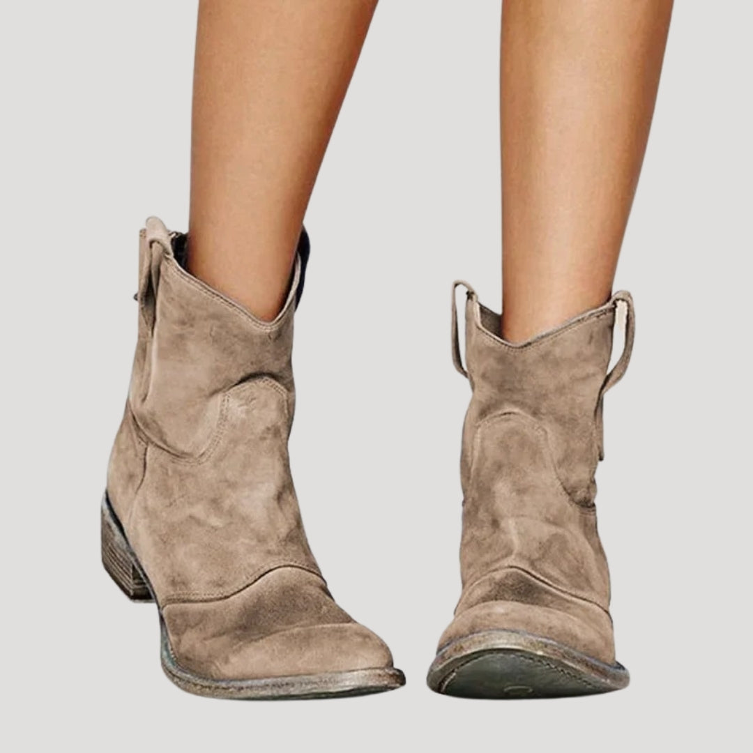 Women’s Cowboy Ankle Boots Pointed Toe Western Shoes
