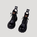 Women’s Chunky Lace Up Ankle Boots Faux Fur Platform Shoes