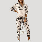 Women Tracksuit Set Hoodie Zip Top Jogger Pants Relaxed Fit