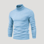 Men’s Knit Turtleneck Sweater Slim Fit Casual Pullover