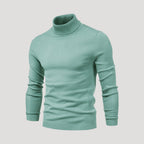 Men’s Knit Turtleneck Sweater Slim Fit Casual Pullover