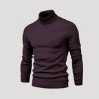 Men’s Knit Turtleneck Sweater Slim Fit Casual Pullover