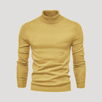 Men’s Knit Turtleneck Sweater Slim Fit Casual Pullover