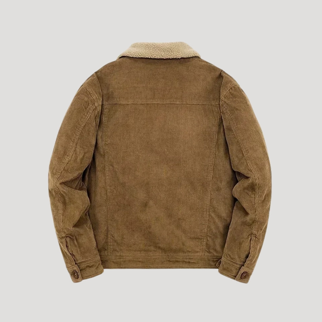 Men’s Sherpa Lined Trucker Jacket Faux Suede Casual Coat