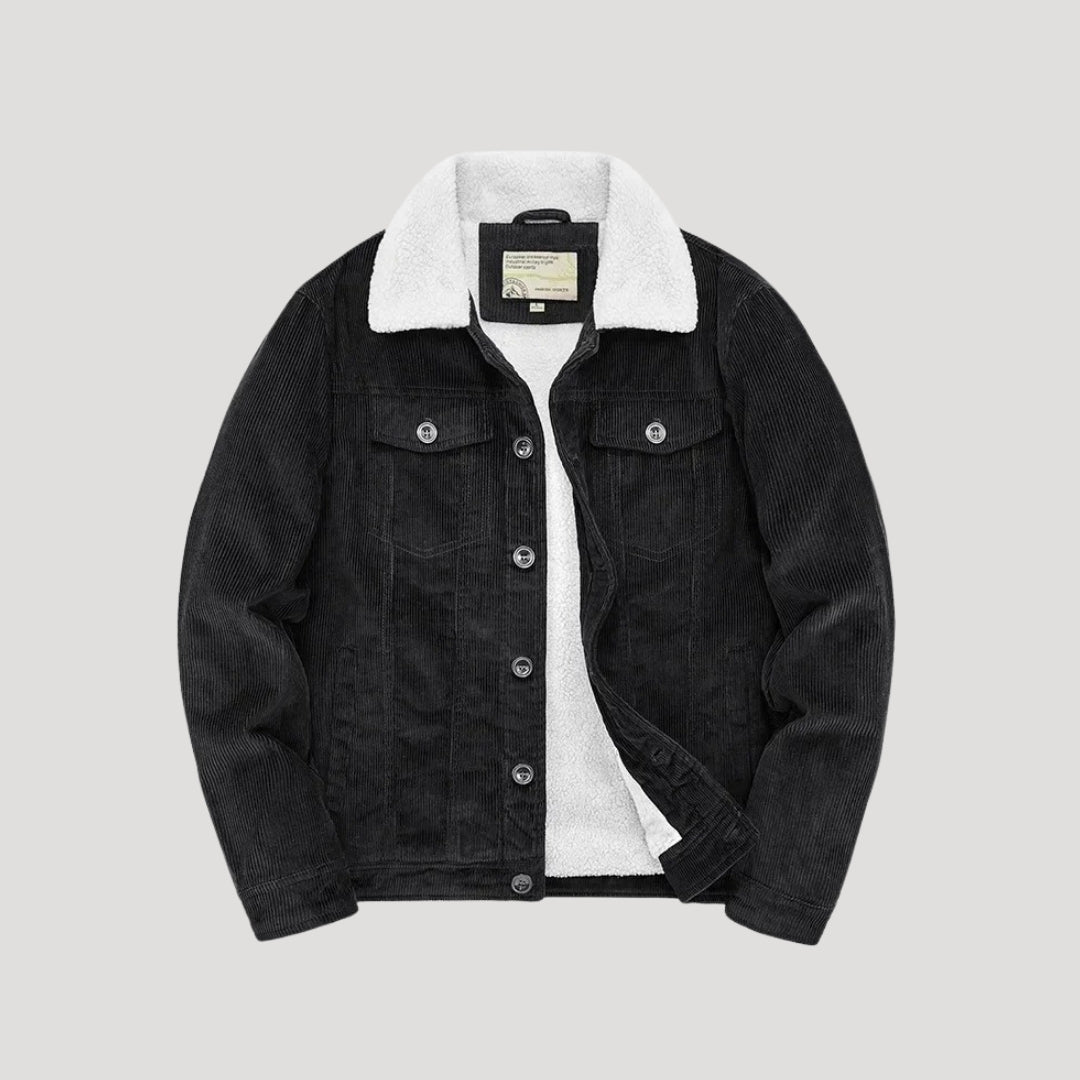 Men’s Sherpa Lined Trucker Jacket Faux Suede Casual Coat