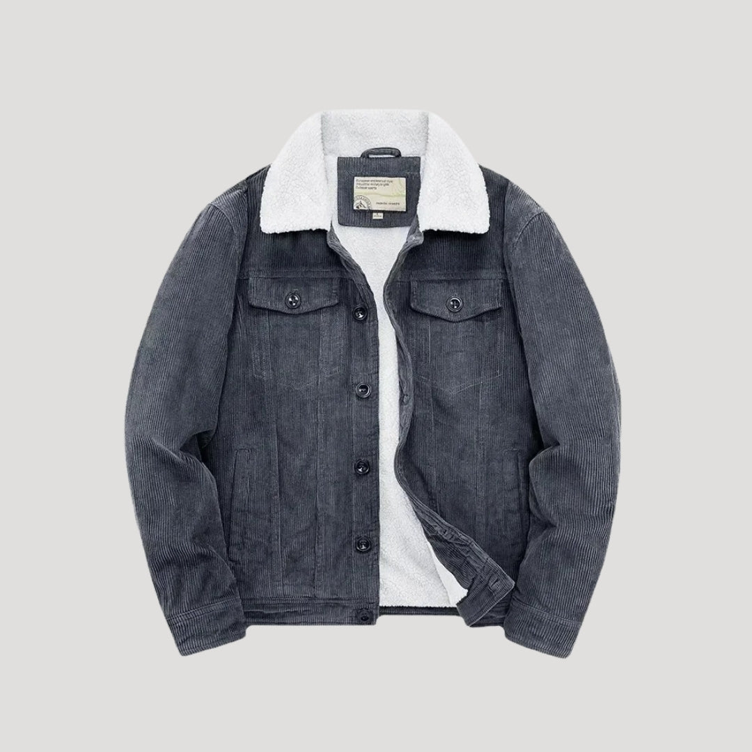 Men’s Sherpa Lined Trucker Jacket Faux Suede Casual Coat