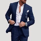 Men’s Slim Fit Suit Blazer And Trousers Formal Set