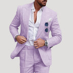 Men’s Slim Fit Suit Blazer And Trousers Formal Set