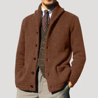 Men’s Knit Cardigan Shawl Collar Button Sweater