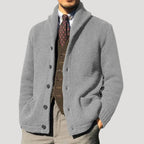 Men’s Knit Cardigan Shawl Collar Button Sweater