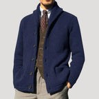 Men’s Knit Cardigan Shawl Collar Button Sweater