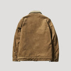 Men Corduroy Jacket Sherpa Lined Button Front Warm