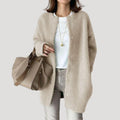 Women’s Long Knit Cardigan Open Front Relaxed Sweater Coat