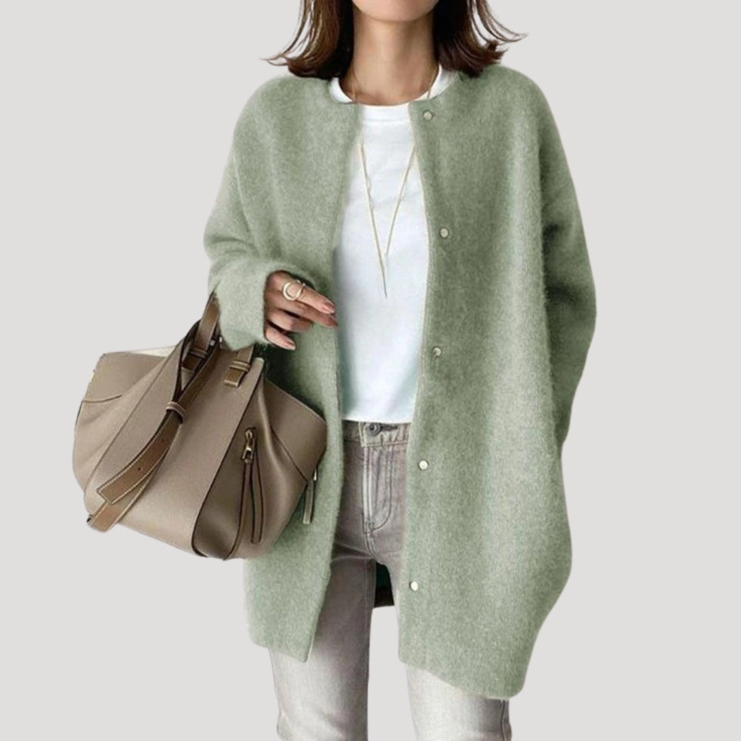 Women’s Long Knit Cardigan Open Front Relaxed Sweater Coat
