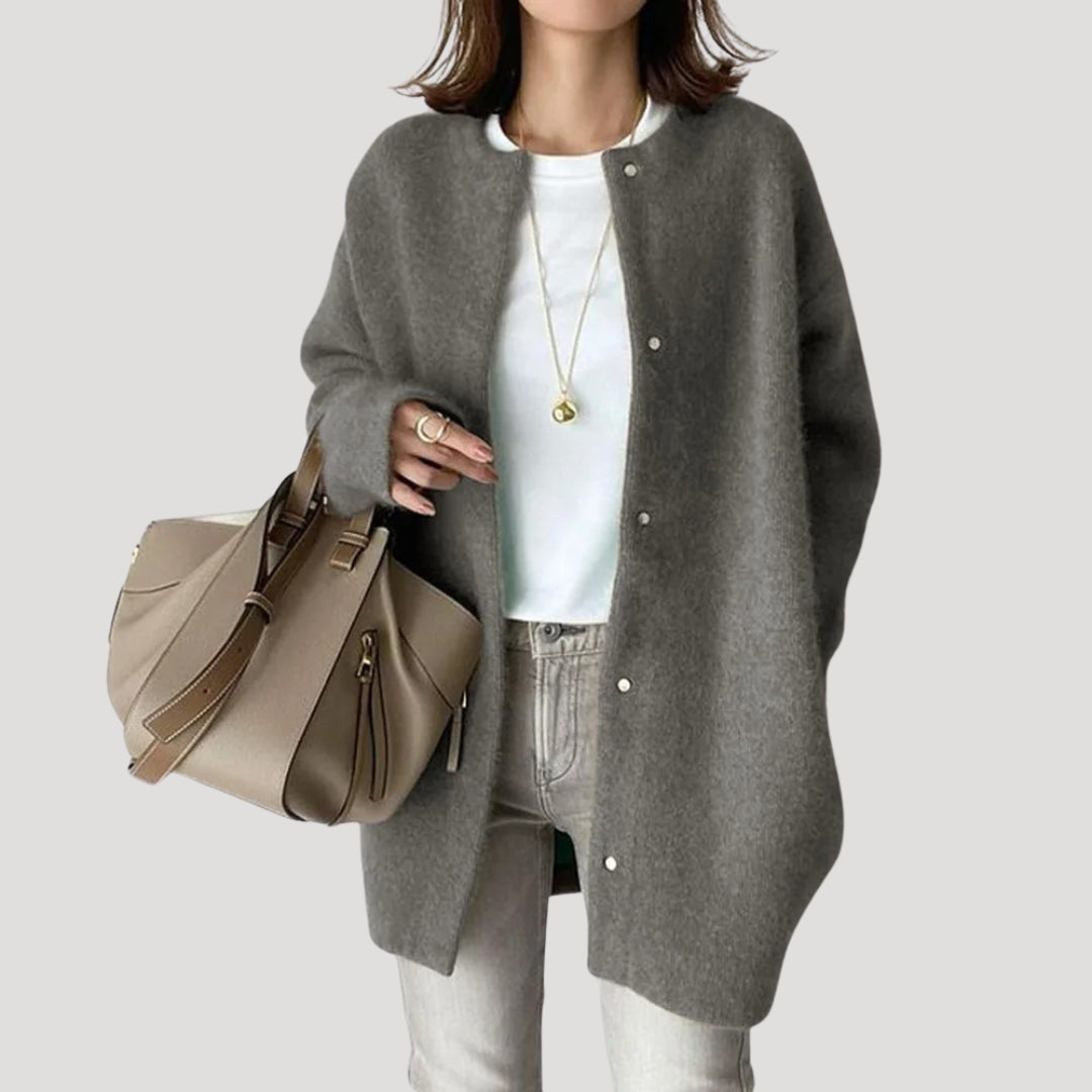 Women’s Long Knit Cardigan Open Front Relaxed Sweater Coat