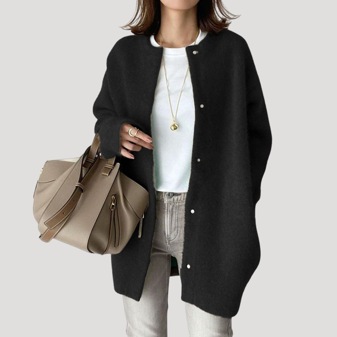 Women’s Long Knit Cardigan Open Front Relaxed Sweater Coat